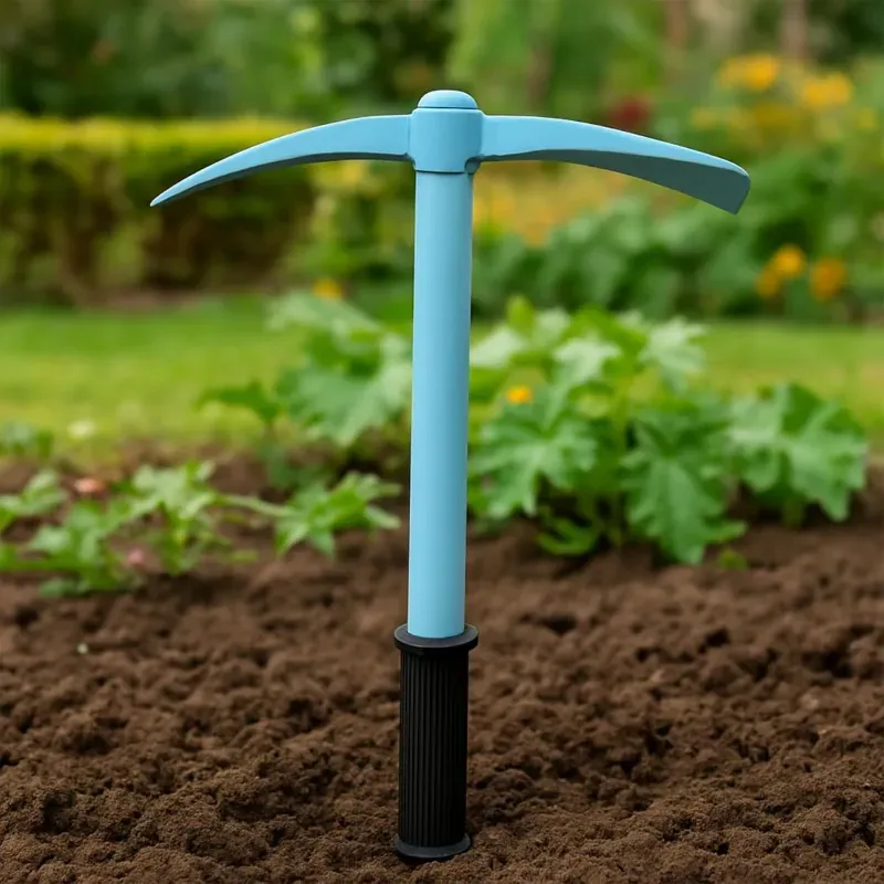 Ecofynd Heavy Duty Garden Tiller, Hand Soil Digger Tool, Mini Cultivator Equipment & Soil Preparation (Sky Blue)