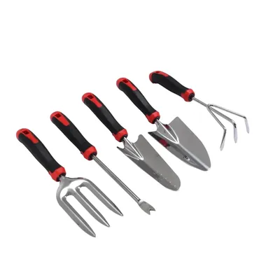 OUTO Stainless Steel Garden Tools Set (2 Pcs Hand Transplant Shovel, Rake Cultivator, Shovel and Hand Weeder) (Pack of 5) (Weight 850 gm)