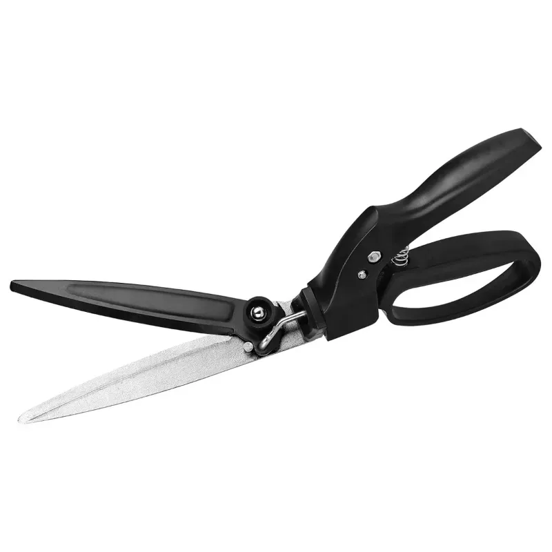 OUTO Manual Grass Hedge Shear 2 mm Thickness 180 Degree Rotation Blade Gardening Scissors with Safety Lock Hand Pruner