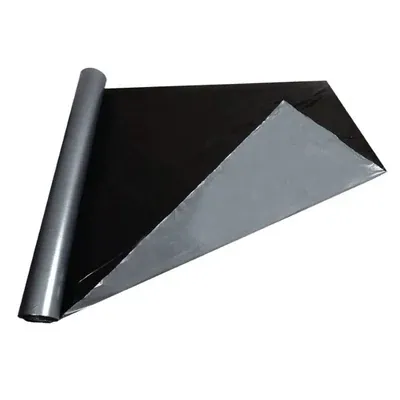 Hopewell Eco Mulching Sheet 18 Micron 4 x 1200 ft for Agricultural Weed Control Dual Color Silver & Black UV Protected