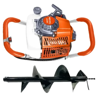 NCH H680, 68 CC 2-Stroke Petrol Engine Earth Auger Machine With 10 Inch Drill Bit