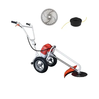 Greenleaf 1.95 HP, 2 Stroke, 52 CC Petrol Brush Cutter with Wheel