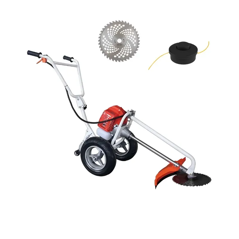Greenleaf 1.95 HP, 2 Stroke, 52 CC Petrol Brush Cutter with Wheel