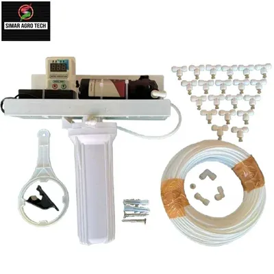Simaragro Agro 20 Single Nozzle Automatic Fogger Kit with Timer & Filter for 100 ft Shed