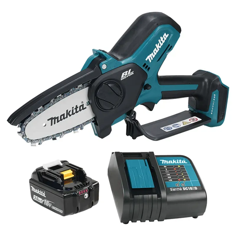 MAKITA DUC101SF, 18 V LXT Battery Operated Mini Chainsaw with 4 Inch Guide Bar, Suitable for Light Cutting Works