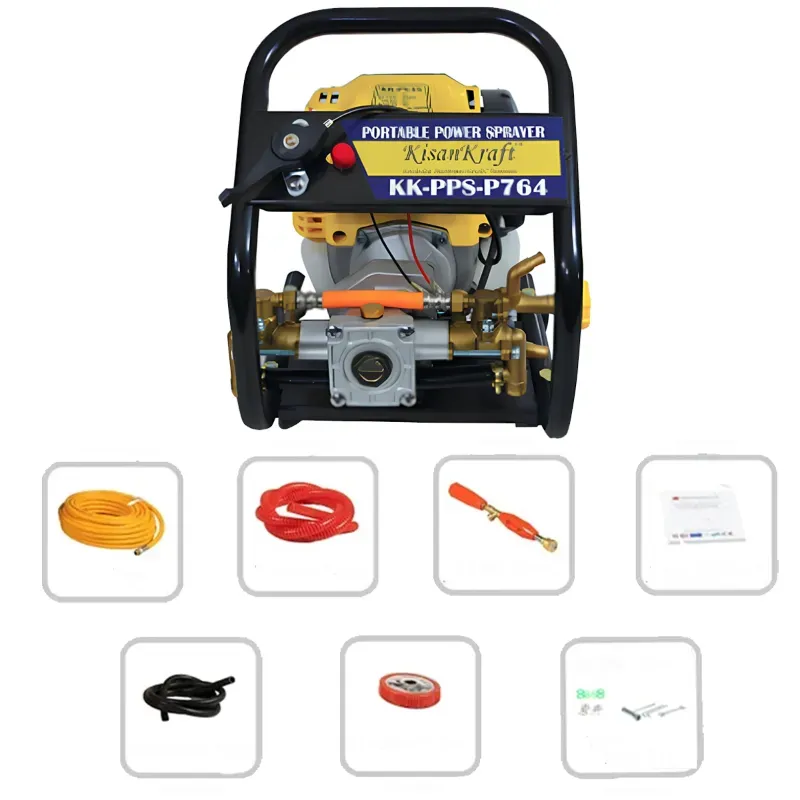KisanKraft 4 Stroke Portable Power Sprayer KK-PPS-P764, With 10 m Hose Pipe And & Spray Gun