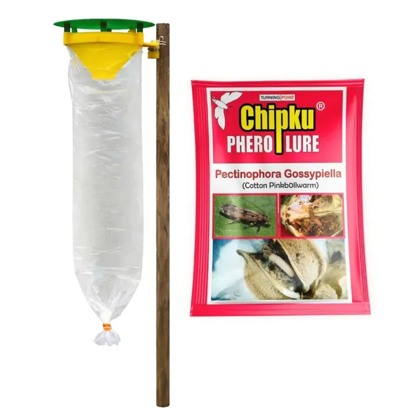 Chipku Pheromone Trap Funnel with Pink Bollworm Lure for Catch Moth of Pink Bollworm (pectinophora Gossippiella)(Quantity-10 Pieces)