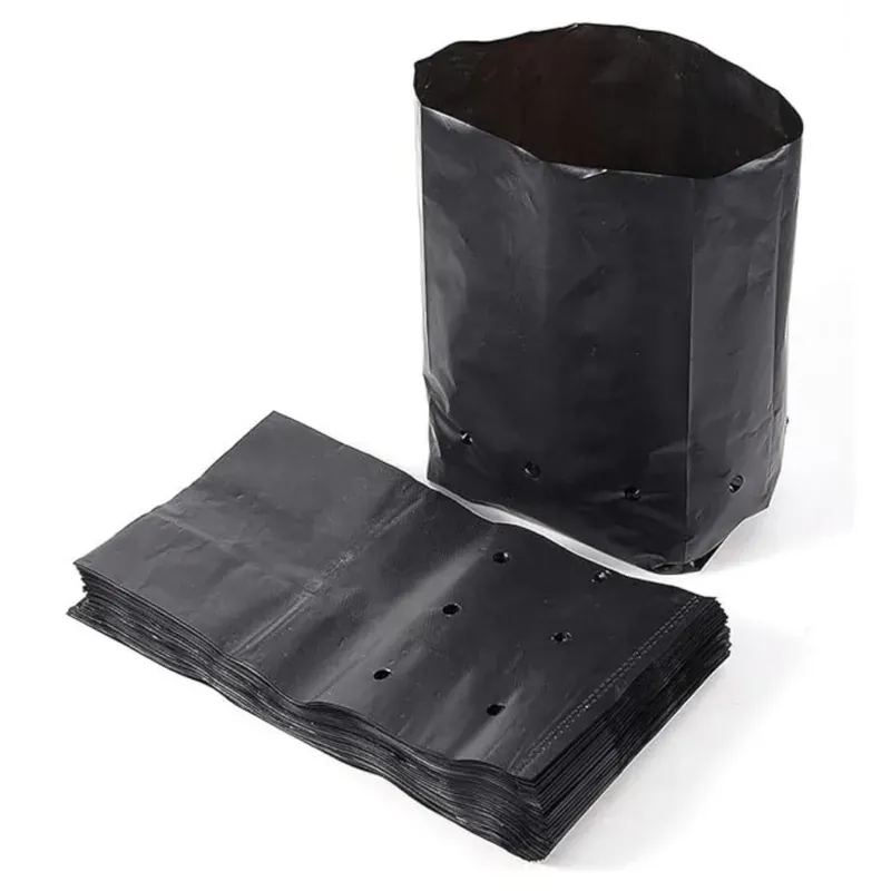 AgriVision 5 x 7 Inch Black (200 Pcs) Nursery Grow Bags UV Coated Durable Plastic Plant Bags for Seedlings & Transplants