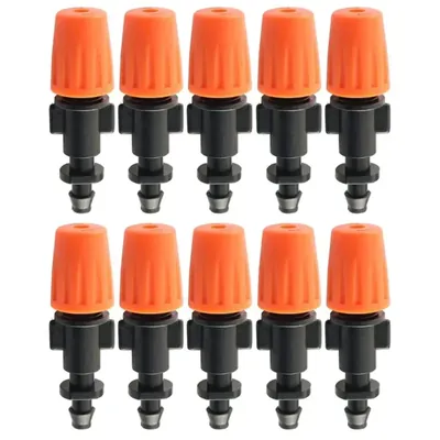 Plastic Drip Irrigation Adjustable Misting Nozzles Garden Dripper Spray Emitters (Pack Of 10)