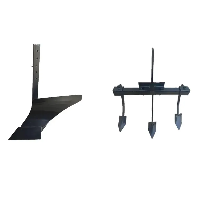 Power Weeder Single Side Plough & 3 Tyne Cultivator Attachment Combo For 5 To 10 HP Power Tiller / Cultivator