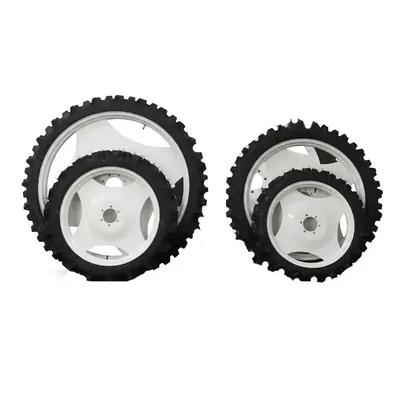 Dollss Pneumatic Tractor Operated Wheel Set, 43 Inch Front & 62 Inch Back Narrow Tyres for Boom Sprayer & Farming