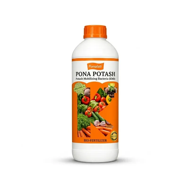 PONALAB 1 Litre Pona Potash Bio-Fertilizer Liquid Frateuria aurantia Minimum 1 x 10^8 CFU/ml Potassium Mobilizing Bacteria (KMB)