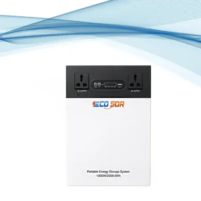 ECOSOR 1000 W Portable Hybrid Inverter 2009Wh Lithium Battery 550 W Solar Compatible for Small Shops Emergency Backup