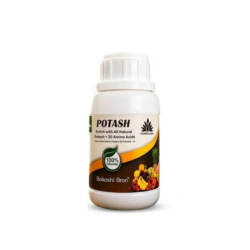 Pioneer Agro Potash Liquid Fertilizer 100 ml, Fast Absorbing Potassium for Fruit & Flower Size Booster & Yield Enhancer