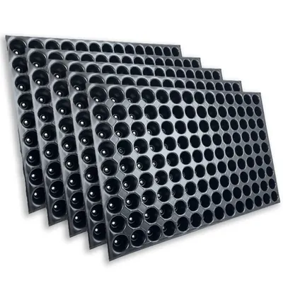 Siddhi Agritech 126 Cavities (Round Shape) Reusable Plastic Seedling Tray for Nursery and Gardening (Pack of 200 pieces)