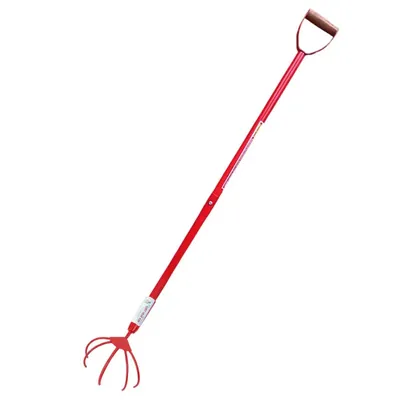 Global Nature Agro 5 Tine Hand Cultivator With 4.25 ft Handle, For Weeding, Loosening Soil & Aeration, GNTP-404