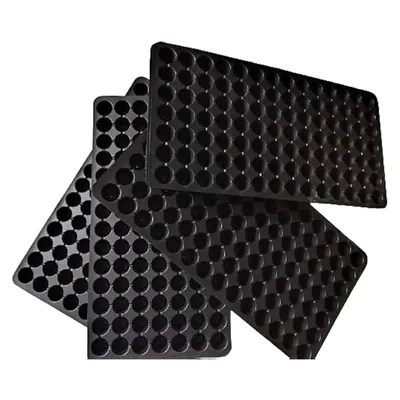 Siddhi Agritech 98 Cavities (Round Shape) Reusable Plastic Seedling Tray for Nursery and Gardening (Pack of 200 pieces)