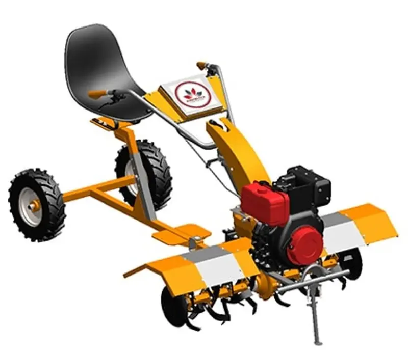 Heavy Duty Power Tiller 5-8 HP, Petrol & Diesel with Multi-Attachments