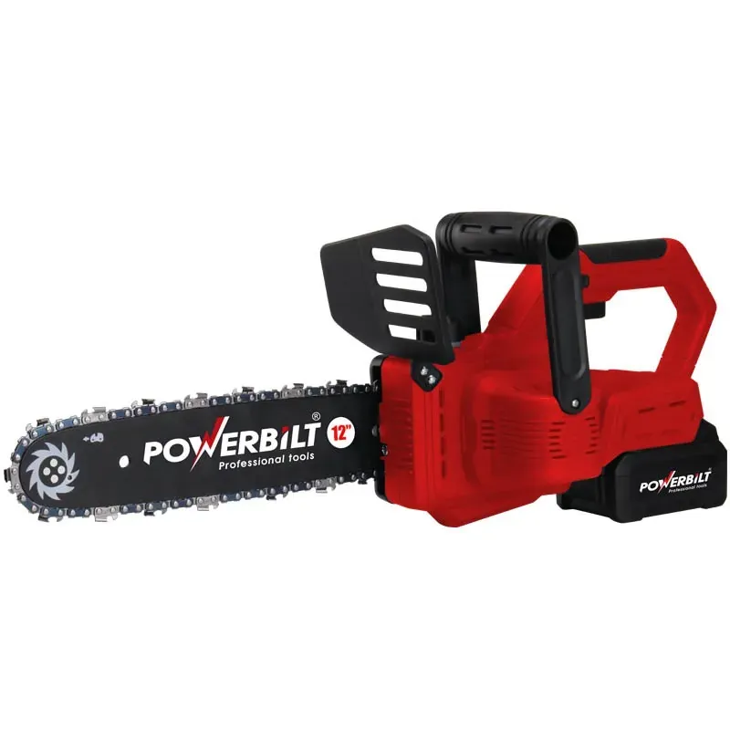 POWERBILT 305 mm 18.8 V-21.8 V Red & Black Cordless Chain Saw, PBT-CL-CS12