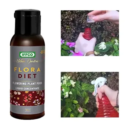 IFFCO Urban Gardens 200 ml Flora Diet, Plant Food Liquid Fertilizer for Flower Boost in Plants