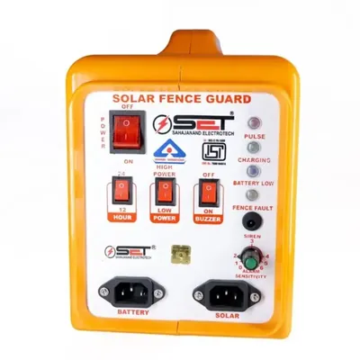 SET SAHAJANAND ELECTROTECH BIS Government Approved 10KV Solar Zatka Machine With Handle (Solar Fence Guard) To Cover 150 Bigha Land