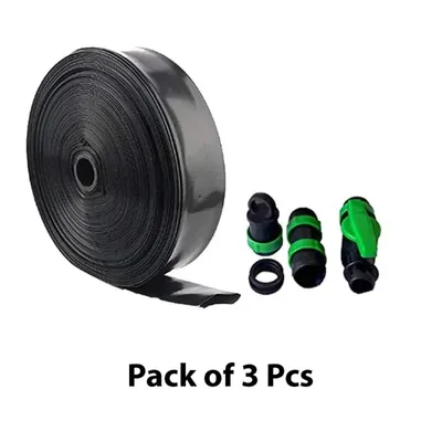 Siddhi Agritech Heavy Duty 20 mm Agricultural Rain Pipe 350 Micron, 100 m Length With Accessories (Pack-3 Pcs)