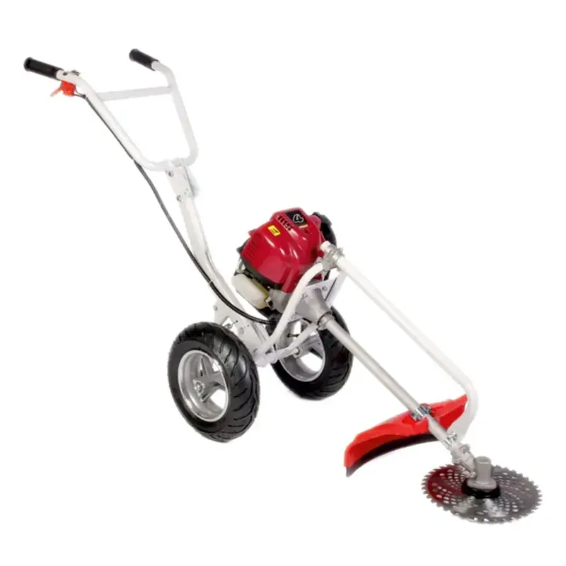 BSC Power BSC-PM-350, 35.8 CC 4-Stroke Trolley Brush Cutter, Wheeled Push Type Grass Cutter for Garden & Agriculture