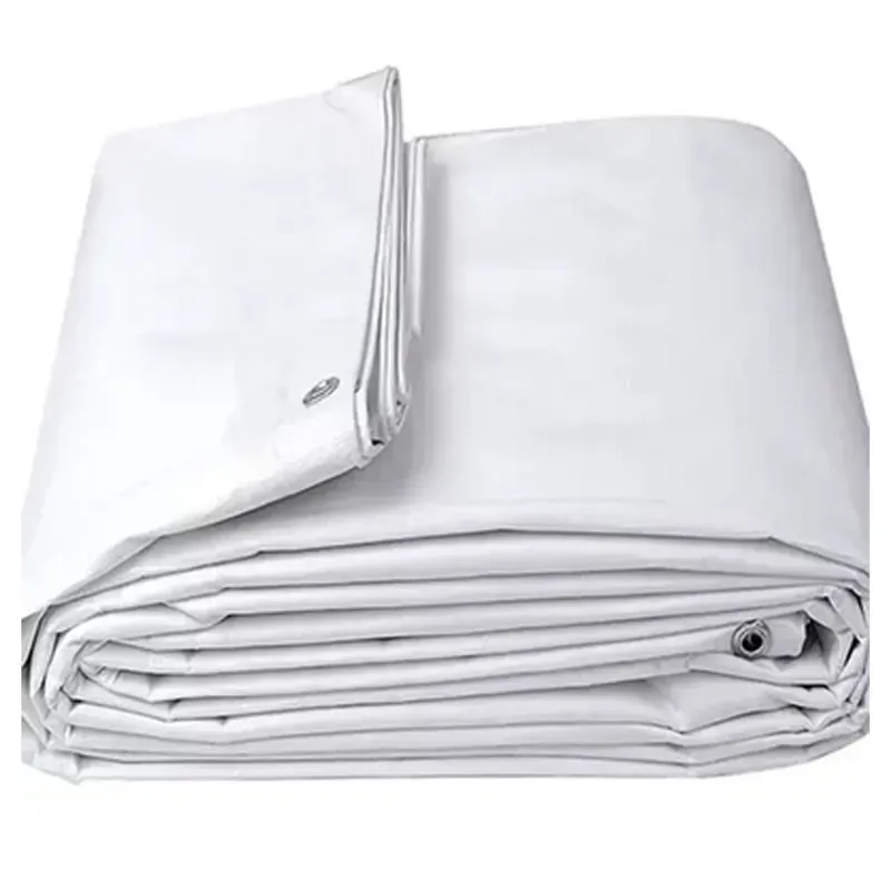 ZN GLOBAL NATION 1000 GSM 40 ft x 12 ft Nylon Fabric, PVC Coated, UV Protected, Waterproof Tarpaulin Sheet (Color-White)