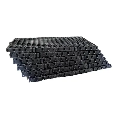 Singhal Garden Drain Cell Polypropylene and 20 mm Drainage Mat for Terrace/Kitchen Garden (Black, 500 x 250 x 20)(Pack-6)
