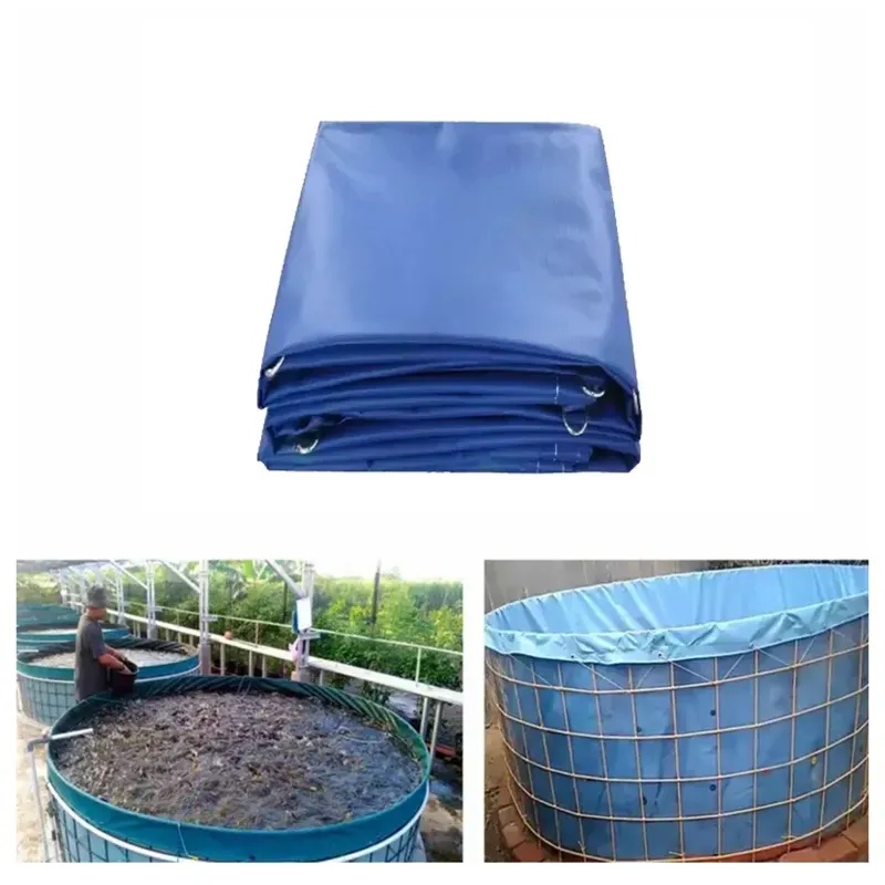 ZN GLOBAL NATION 650 GSM Round Tarpaulin Sheet for Aqua Farming (Size-8 m Dia, Capacity-60000 L)