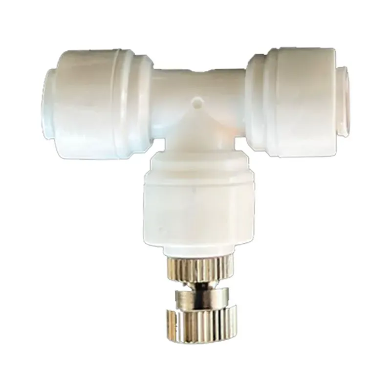 6 mm Quick Pushing Nozzles And 1/4 Inch (0.635 cm) Three Way T Connectors For Mist System (Pack Of 5)