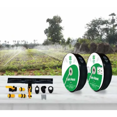 KSNM 750 Micron 63 mm 25 m Lay Flat Pipe with 2 pcs 350 Micron 40 mm 100 m Rain Hose & Accessories for 1/4 acre Area