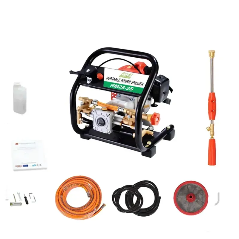 Ralli RM26-2S, 2 Stroke 26 CC Petrol Operated Portable Petrol Power Sprayer, Pest Sprayer Hose Pipe And Spray Gun