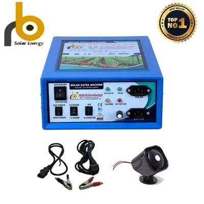 RB Solar 13 KV Regular Fiber Body Solar Zatka Machine to Cover 50 Acre Land with Accessories