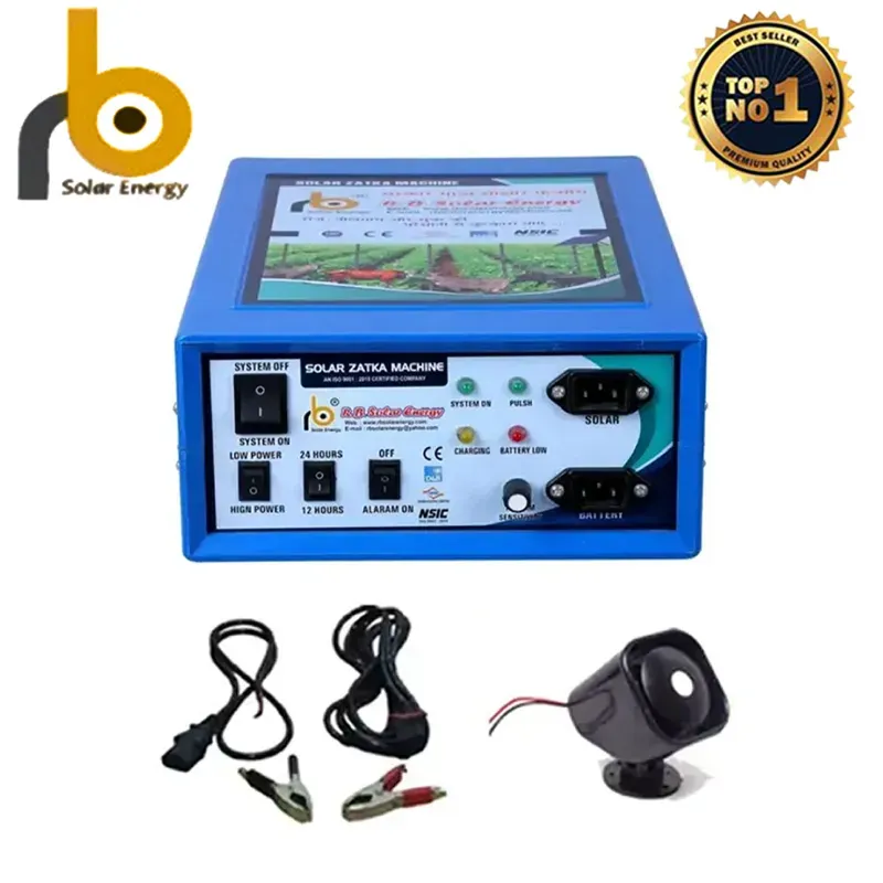 RB Solar 8 KV Fiber Body AC/DC Zatka Machine to Cover 25 Acre Area, Electric/Solar Operator
