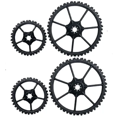 Dollss Rice Transplanter Tractor Wheel Set, 970*100 mm Front & 1300*100 mm Back for Rice Transplantation & Farming
