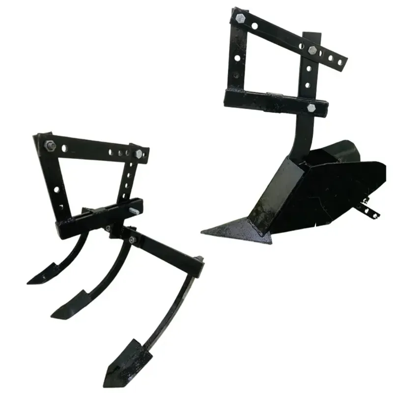 Heavy Duty Adjustable Ridger & 3 Tyne Cultivator Attachment Combo With Extension For 2 Stroke 63 CC Mini Tiller