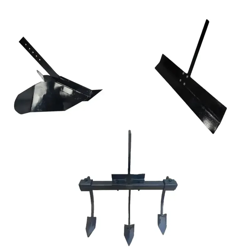 Power Weeder Adjustable Ridger, 3 Tyne Cultivator & Leveler Attachment Combo For 5 To 10 HP Power Tiller / Cultivator