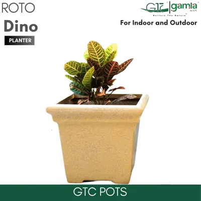 GTC 24 Inch Multi Color Roto Dino Planter Pot for Balcony, Home Decoration, Hotels and Resorts (Color-Sandstone)