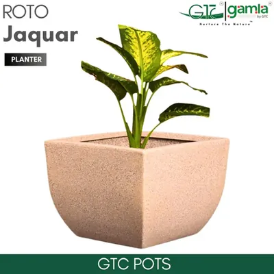 GTC 24 Inch Multi Color Roto Jaquar Planter Pot for Balcony, Home Decoration, Hotels and Resorts (Color-Sandstone)