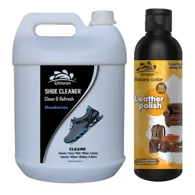 Uniwax 5 Litre Shoe Dry Cleaner Concentrated with 200 Gram Leather Polish