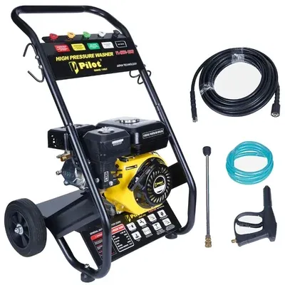Pilot 7 HP, 150 Bar Petrol Engine Operated High Pressure Washer with Pressure Gun and Other Accessories