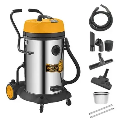 INGCO 75 L, 1200 W Two Motor Wet & Dry Vacuum Cleaner With Accessories (VC24751)