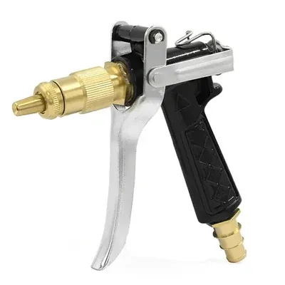Akari High Pressure Adjustable Hose Brass Nozzle Water Spray Gun, (HM-GS), 20 x 13 x 9 cm