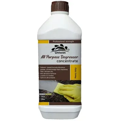 Uniwax 1 L Heavy Duty U7 All Purpose Degreaser Concentrate to Clean water-insoluble substances from Engine, Kitchen, Oven