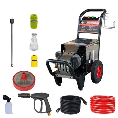 MITSUYAMA 4 HP Trolley Type 250 Bar High Pressure Washer With Copper Winding Motor, 15 LPM Flow Rate (MY-HPW-2500)