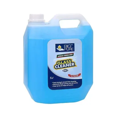 BIG Pure 5 L BR3 Glass Cleaner Supreme to Remove Finger Prints and Oil Marks From Glass, Mirrors & Stainless Steel