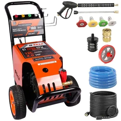 BTALI 4 HP (BT 2200 HPW) 180 Bar Proline High-Pressure Washer With 12 LPM Flow Including All Required Accessories