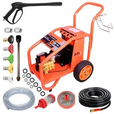 BTALI 5 HP Proline 230 Bar High-Pressure Washer, 15 LPM Flow Rate, Copper Winding, With All Accessories (BT 2500 HPW)