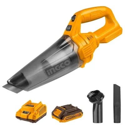 INGCO 0.5 L, 9 kPa Cordless Handheld Vacuum Cleaner, With Battery and Charger (CVLI20126)